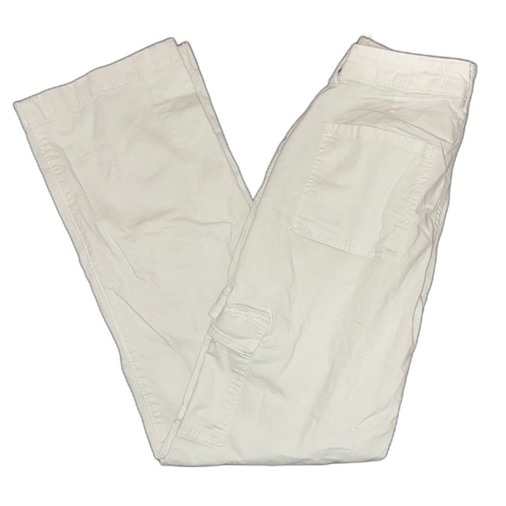 Hollister White Ultra High-Rise Dad Pants